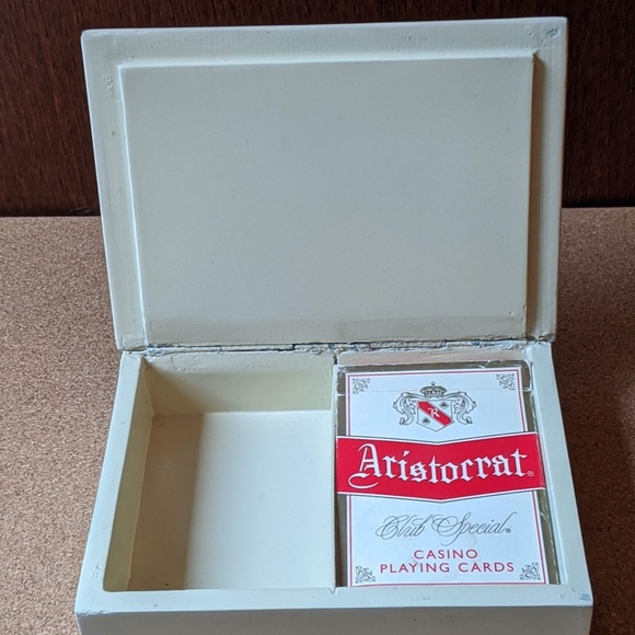 Vintage playing card box - hold 2 decks - perfect gift! - Picture 7 of 11